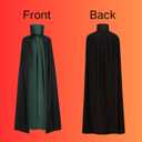 Stand Collar with Hood Reversible Cloak Masquerade Cape Costume, Black and Red