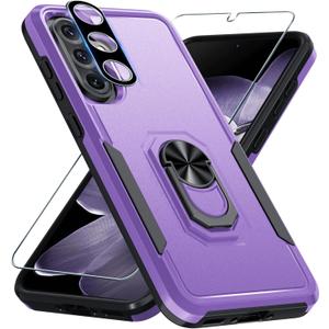 Janmitta Compatible with Samsung Galaxy A36 5G Case with Screen Protector+Camera Lens Protector, Heavy Duty Full Body Phone Cover Built in Ring Holder Kickstand, 2025 Lavender Janmitta Compatible with Samsung Galaxy A36 5G Case with Screen Protector+Camera Lens Protector, Heavy Duty Full Body Phone Cover Built in Ring Holder Kickstand, 2025 Lavender