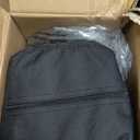 Reclining Camping Chair with Removable Footrest Lounge Chair with Headrest, Cotton Cushion, Portable Adjustable Folding Chairs (1 pack, Black)