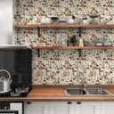 Mushroom Wallpaper Peel and Stick Wallpaper Boho 17.7" x 197" Self Adhesive Removable Wall Paper Leaf Forest Mushroom Contact Paper for Countertops Cabinet Decor