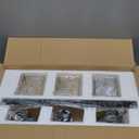 Modern Crystal Bathroom Vanity Light 3-Light Brass Wall Light Fixtures Over Mirror Black and Gold Vanity Lighting for Bathroom Square Shade Brass Wall Sconce