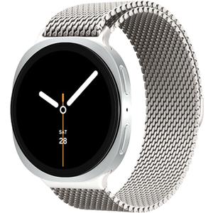 Milanese Metal Bands for Samsung Galaxy Watch 8 Band 40mm 44mm/8 Classic 46 mm Men/Women,Stainless Steel Mesh Loop Magnetic Strap for Samsung Galaxy Watch 8 Classic Band 46mm/8 44 mm 40 mm Correa (02-Titanium)