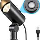 SUNVIE 30W Spot Lights Outdoor 120V Dusk to Dawn Outdoor LED Spotlight Plug in with Photocell Sensor 3000K Waterproof Bright Flag Pole Light for Yard Tree Garden Landscape Lighting with Stake 6FT Cord