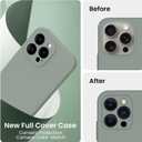 FireNova Designed for iPhone 16 Pro Case, Silicone Upgraded [Camera Protection] Phone Case, Soft Anti-Scratch Microfiber Lining Inside, 2024, Calke Green