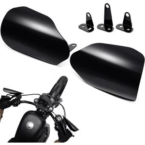 Benlari Stainless Steel Handguards, Larger Hand Guards Fit for Harley Touring Street Glide Road Glide Road King Electra Glide Bagger 2007-2023, Fit for Hydraulic Clutch & Cable Clutch Style, Black