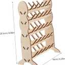 LIOOBO Wooden Thread Spool Rack for Sewing Braiding Craft Embroidery Spool Saver Floss Holder String Holder Thread Organizer Hair Braiding Rack