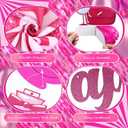 Pink Birthday Decorations for Girls Hot Pink Birthday Banner Balloons Let's Go Party Banner Hanging Swirls Centerpieces Sash Paper Pompoms for Princess Bday Doll Theme Disco Bachelorette Party
