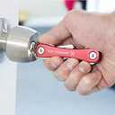 KeySmart Rugged - Multitool Key Holder for Keychain w/Bottle Opener and Pocket Clip, Key Organizer for Key Chain, EDC Keychains, Key Ring for Car Fobs Key Chains, Expandable (Up to 14 Keys, Red)