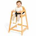 2026 New Bamboo High Chair for Baby and Toddler, ASTM F404 Certified, Ergonomic Back Support, Wooden Baby High Chair for Home & Restaurant Use, Compact, Stable & Eco-Friendly Toddler Feeding Chair