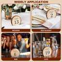 Novabright 21 Pcs Wooden Wedding Table Numbers 1-20, Wooden Restaurant Table Numbers Centerpieces Decoration for Weddings, Reception, Special Events, and Restaurant Use