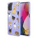 KOARWVC Phone Case for Moto G Stylus 4G 2021 Case, Motorola G Stylus 2021 4G Case Cute Dog Pattern Design Slim Protective Soft TPU Bumper Phone Cover for Motorola Moto G Stylus 4G 2021 Purple Dog
