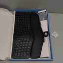 Ergonomic Wireless Keyboard Mouse Combo, EDJO Bluetooth/2.4G Dual Channel, Split Design, Soft Foam Palm Rest, 4 Level DPI Adjustable Wireless Mouse, Rechargeable, for Windows/Mac/AndroidBlack