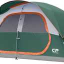 CAMPROS CP Upgraded 6/8 Person Camping Tents, Waterproof Windproof Family Tent with Larger Mesh Windows & Door, Double Layer, Easy Set Up, All-Season Dome Tent with Top Rainfly & Carry Bag