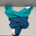 Blooming Jelly Women's Tummy Control Swimsuits Plus Size One Piece Bathing Suit V Neck Ruched Swimwear 2026 Vintage Swim Suit (Light Green and Dark Green,X-Large)