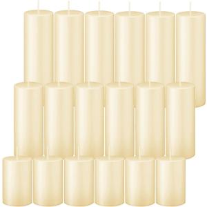 Ivroy Pillar Candles Bulk Set of 18Hurricane Candles3 Different Lengths 2 x 3/6/8 Inch (6 Each)Dripless Unscented SmokelessGives You a Better Atmosphere When Organizing An Event Party 