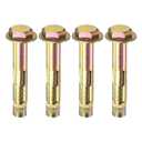 8-Pack Hex Expansion Bolt, M10x70mm Colored Galvanized Iron-Carbon Steel External Hex Expansion Bolts, Anti-Corrosion Metal Bolt for Concrete/Dry Brick/Block Walls