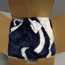 Bedsure GentleSoft Sherpa Fleece Throw Blanket for Couch, Non-Heated, Thick and Warm Throw for Women and Men, Soft Fuzzy Plush Weight Blanket for Winter, Navy, 50x60 Inches