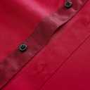 JOGAL Men's Dress Shirts Regular Fit Long Sleeve Stretch Business Wedding Button Down Shirts (Red, L)