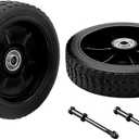 Pro 22 34 Grill Wheels Replacement Parts for Traeger Pro Series 780 575 34 22 Front Wheels Bronson 20 Eastwood 22 34 KIT0138 7 Inch Plastic BBQ Wheels with Axle Smoker Grill Accessories