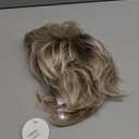 TISHINING Layered Short Blonde Pixie Wigs for White Women Dark Brown Ombre Blonde Pixie Cut Wig with Bangs Synthetic Natural Looking Daily Party Wig