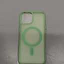 for iPhone 14 Case, iPhone 13 Case, with 1 Screen Protector, Matte Magnetic Slim Phone Cover, Support for Magsafe, Shockproof Protection Translucent Frosted Back,Mint Green