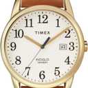 Timex Women's Easy Reader Watch (38mm, Tan/Gold-Tone/Cream/38mm)