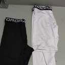 DEVOROPA Youth Boys One Leg Compression Pants for Basketball 3/4 Leggings Sports Tights Kids Athletic Soccer Base Layer