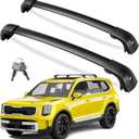 KINGGERI 300lbs Roof Rack Cross Bars Compatible with Kia Telluride 2019-2026 EX S SX SX-Prestige, Lockable Aluminum Roof Rails Crossbars Cargo (Not for LX, X-Line or X-Pro)