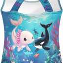 Upetstory One Piece Swimsuit for Girls Kids Size 5-14 Summer Bathing Suit