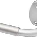 Amazon Basics Room Darkening Blackout Curtain Rod for Bedroom and Living Room, Easy Installation, Curved, 48" to 88", Nickel