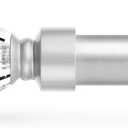 Orger Stain Nickel Crystal Curtain Rod for window from 30" to 54", Modern Drapery Rod with Clear Diamond Designed Finials, Single Window Treatment Rod for Living Room (30-54 Inch|1 Pack)