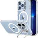 ESR for iPhone 13 Pro Max Case, Compatible with MagSafe, Built-in Camera Ring Stand, Military-Grade Protection, Magnetic Phone Case for iPhone 13 Pro Max, Classic Kickstand Case (HaloLock), Clear