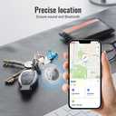 6 x Airtag Holder,Hard PC IML Airtag Case with Keychain Compatible with Apple Air Tag,Dust and Shock Proof Air Tag Holder for Kids,Dogs,Cats,Keys,Luggage-Clear