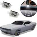 2Pcs Door Lights Logo, Welcome Puddle Courtesy Step Lights Compatible with Challenger Accessories Never Fade Ghost Shadow Projector(Red R/T)