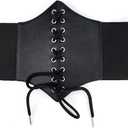 Lace-up Cinch Belt Wide Elastic Corset Tie Waspie Belts Renaissance Palace Mesh Tops Fit Crop Gothic Waist Bodyshaper