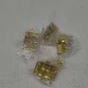 QCAA Oval Turn Cabinet Latch, for Cupboard & Other Furniture, Small, Brass Plated, Made in Taiwan, 4 Pack