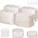 DIMJ Comforter Storage Bag 4 Pack - Blanket Storage Organizer Compression Bags, Large Capacity Ultra Space Saving Self Compression Organize for Bedding, Pillow, Duvet, Sheet Storage with Zipper Window