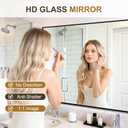 Rectangular Bathroom Mirror, 55"x30" Black Metal Framed Vanity Mirror