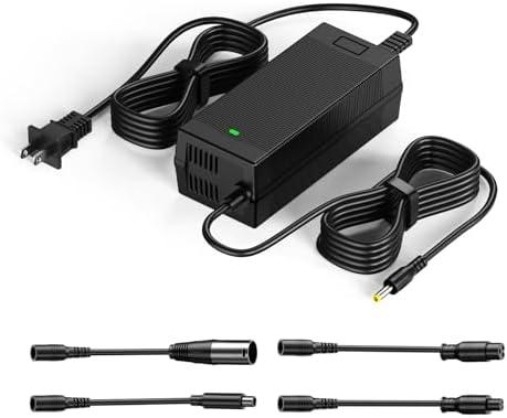 WUKUR 54.6V 2A Electric Scooter Charger 5 Connectors for 48V Lithium Batteries Compatible with Lectric XP 2.0/3.0, for Ecotric City/Beach, for Evercross H5/H7 Ebike