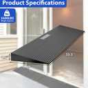 1.6" Rise Threshold Ramp for Doorways, 35.5" Wide Rubber Ramp for Wheelchairs, Walkers & Scooters, Cut-to-Fit Angled Entry Mat Ramp for Safer Home Access for Seniors & Kids