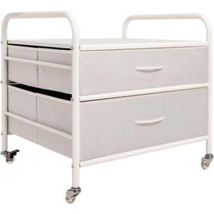 WAYTRIM Mini Fridge Stand with Storage, Kitchen Fridge Stand Mini Fridge Organizer Stand for Dorms Refrigerator Stand with Metal Frame Wooden Tabletop 4 Swivel Wheels for Mobility - White