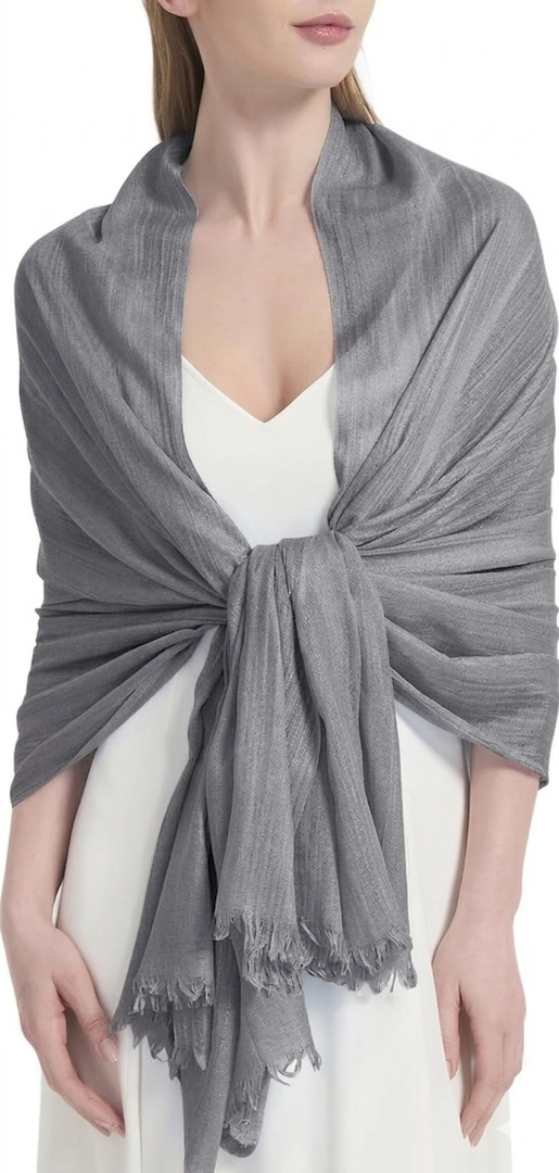 Umjetnost Women's Solid Color Scarf Lightweight Soft Fashion Bamboo Long Large Scarves Shawl Wraps for Women (Gray)
