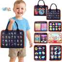 Toddler Busy Board Montessori Toys: for Toddlers 1-3 Year Old Educational Activity Book Sensory Board Travel Toy Ages 3-4 3-5 Learning Fine Motor Skills Preschool Quiet Book Gift for Boys Girls Kids