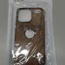 for iPhone 14 Pro Max Case Luxury Leather Logo Visible Vintage Ultra Slim Protective Cover 2022 6.7 Inch (Brown)