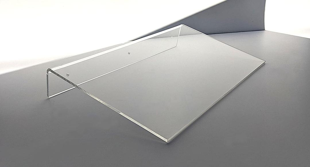 24inch Long, Floating Shelf, Clear Acrylic, Customizable! (8" deep)