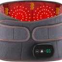 Heated Back Brace, Cordless Heating Pad for Back Pain Relief, Lower Back Massager with 3 Heating and Vibrations, Lumbar Supports Belt