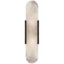 VANZARLA Black Modern Wall Sconces for Living Room, Marble Sconce Wall Light Fixtures for Bedroom, Alabaster Sconce Lighting for Entryway Bathroom, 1 Pack