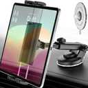 Car Tablet Mount Dashboard, [Adjustable Telescopic Arm] Replaceable Suction Cup Tablet Holder for Vehicle, Truck Windshield Stand for iPad Pro Mini Air, Galaxy Tab, iPhone, More 4-12.9" Device