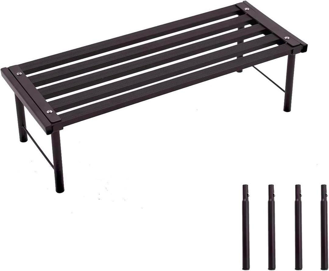 SBDSBD Metal Plant Stand, Rust-proof Aluminum Flower Pot Stand, Plants Display Stands Decoration Racks for Living Room Balconies and Gardens (60 Ebony)