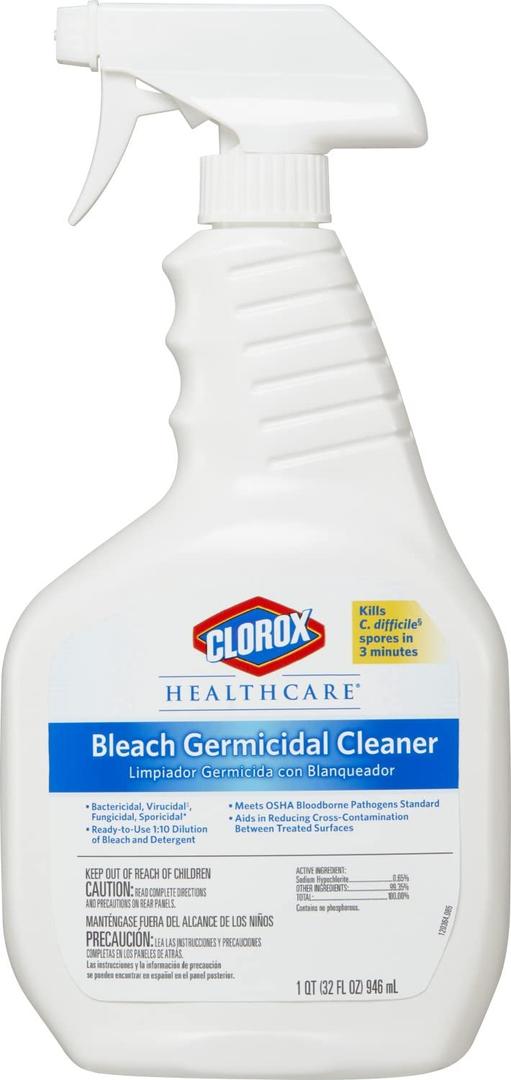 Clorox Healthcare Bleach Germicidal Cleaner Spray, 32 Fluid Ounces 